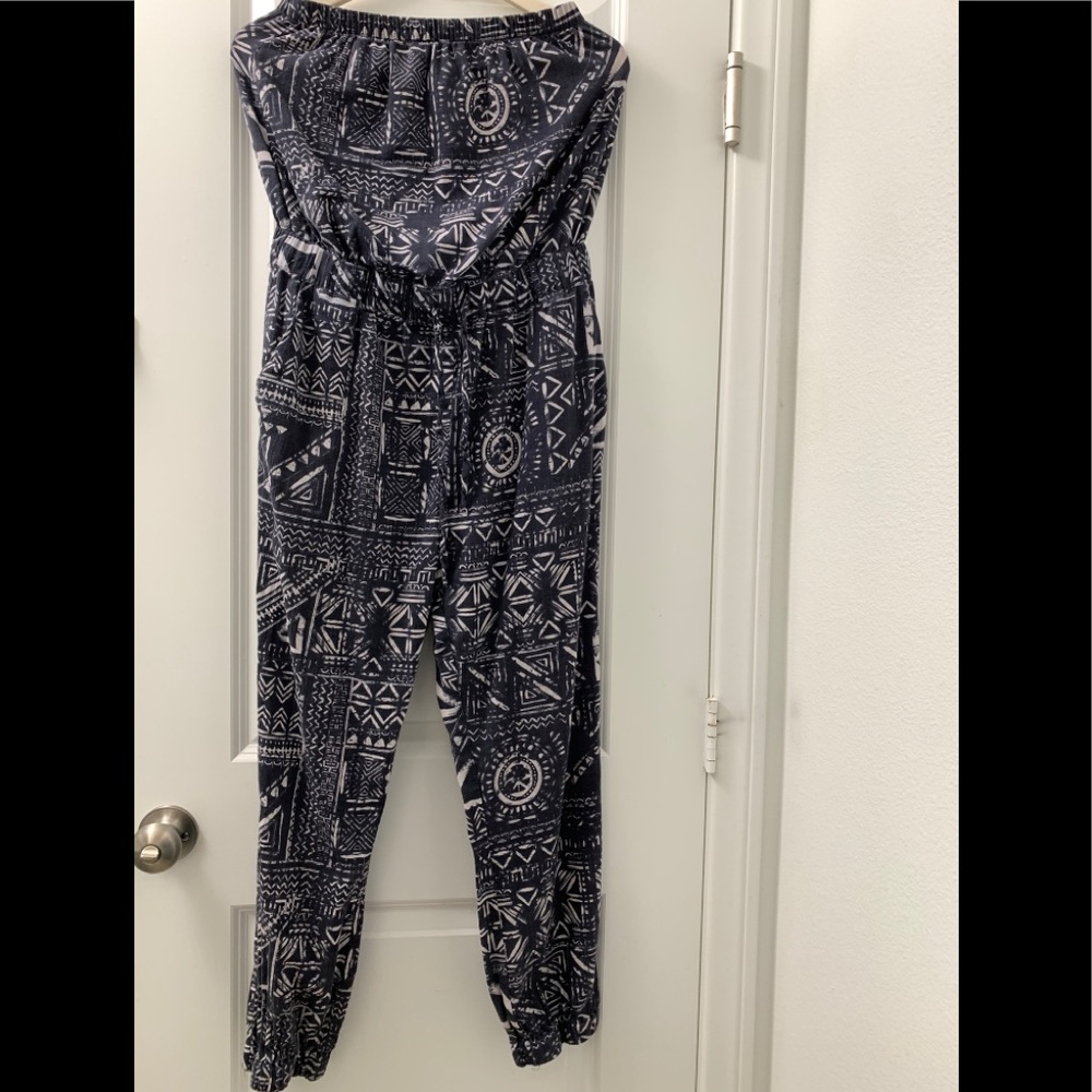 Madewell Printed Strapless Jumpsuit/ Romper